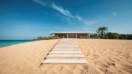Stairs leading to an undefined destination, symbolizing isolation
