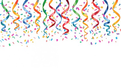 Colorful confetti illustration, playful decorative elements for celebrations