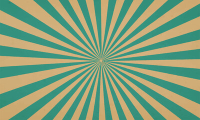 Colorful retro sunburst pattern illustration with vintage rays and light texture
