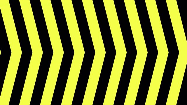 Warning caution pattern stripes yellow black animation background. Danger stripes line. 4k animation video