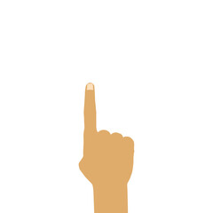 Pointing Up Hand Vector Icon, Index Finger Number One Symbol for Direction and Selection.
