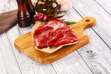 Raw beef meat for cooking