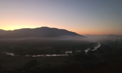 sunrise in the mountains