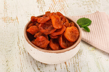 Dry sweet ripe aprocots heap