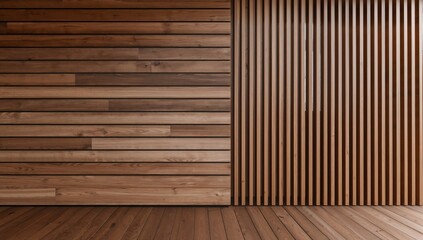 Wall made of wooden slats, ideal for structural support and design, Earth Day
