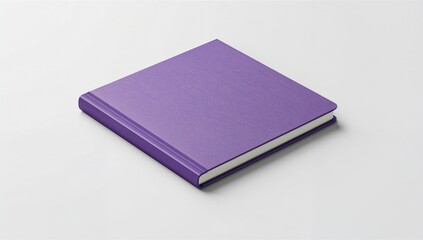 Isolated purple notebook on a white backdrop, ideal for editorial header background