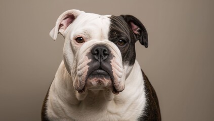 Valley Bulldog Portrain, a loyal companion breed known for its affectionate nature, showcasing team spirit