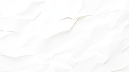 Blank white crumpled and creased paper poster texture background