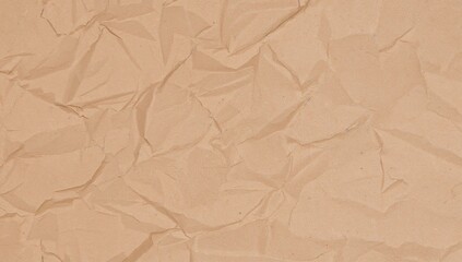 Obraz premium Wrinkled paper texture on a natural brown surface