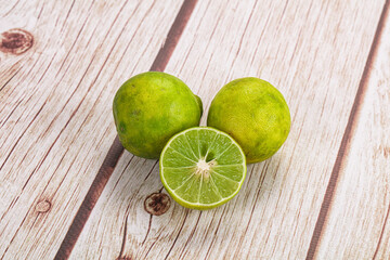 Fresh sour green lime fruit