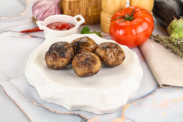 Baked potato barbecue with skin