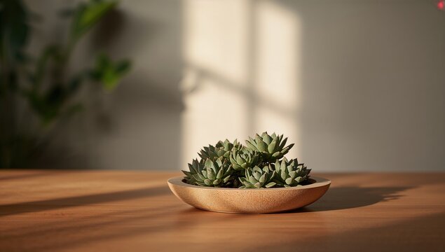 Group of succulent plants arranged on a table, ideal for indoor gardening