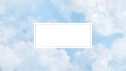 White label against a sky backdrop, ideal for text and layout purposes