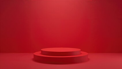 Vibrant red backdrop for product display, ideal for attention-grabbing presentations