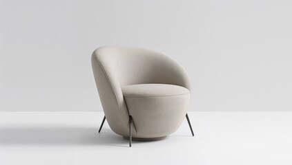 Stylish chair against a white backdrop, ideal for modern interior design