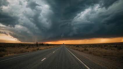 A long, empty road stretching beneath a cloudy sky, illustrating the theme of isolation