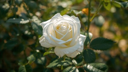 The white rose embodies purity and love with its soft petals and gentle scent, symbolizing new beginnings, Valentine's Day