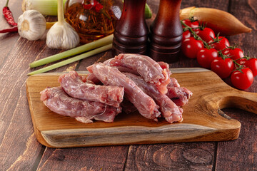 Raw chicken neck for cooking