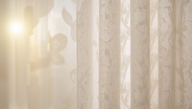 Elegant curtain design in living room decor, enhancing aesthetic appeal