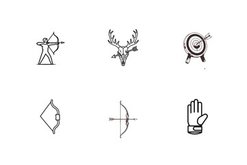 Massive Line Art Vector Icon and Coloring Page Bundle - Sewing, Archery, and Diverse Lifestyle Collection