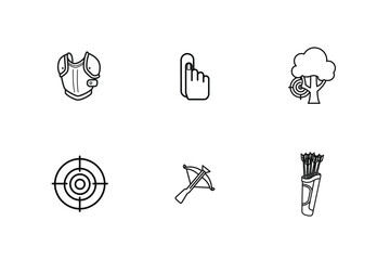 Massive Line Art Icon and Coloring Page Vector Bundle - Sewing, Archery, and Lifestyle Collection