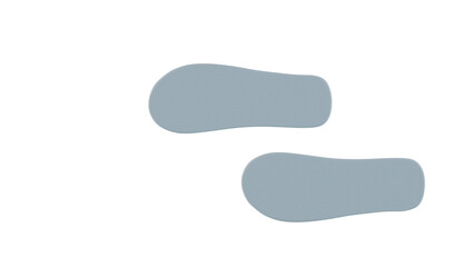 foot shape walking 3D rendering