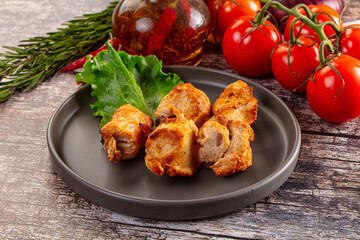 Grilled chicken meat kebab barbecue