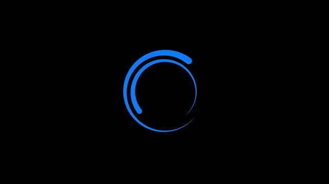 A single gradient circle rotating and looping.Loading Circle gradient.Waiting for download, charging upload download loading bar .
