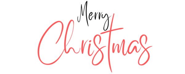Merry Christmas Text PNG