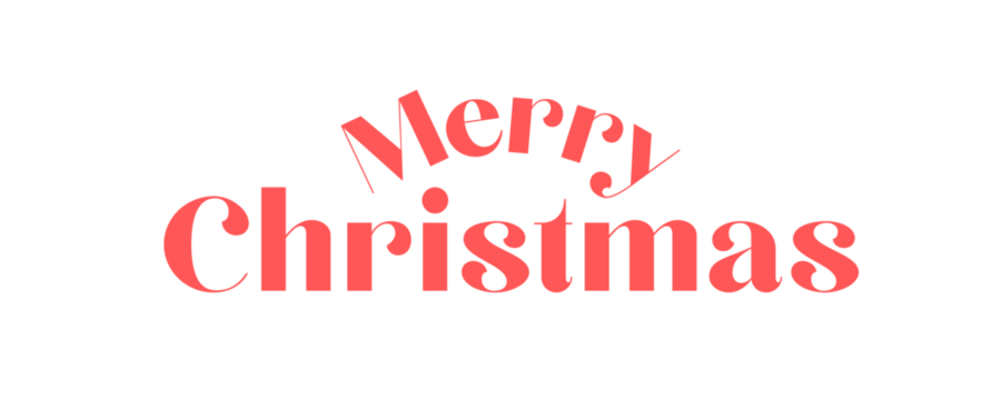 Merry Christmas Text PNG - Powered by Adobe