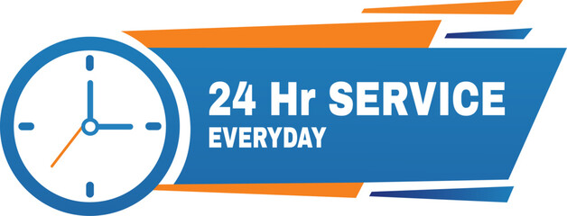 24 hour service everyday badge for assistance