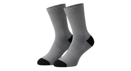 Comfortable grey athletic socks perfect for running, gym workouts, sports, and everyday wear, providing support and cushioning for active lifestyles