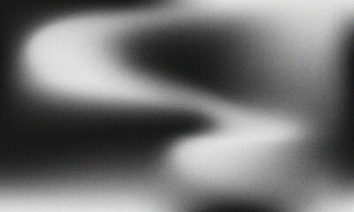 Abstract black and white background, grainy texture for depth, and visual composition