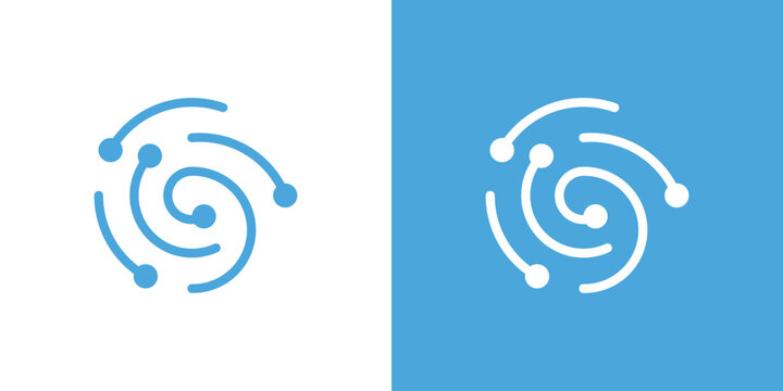 Tech Path Circle Logo &mdash; A dual-meaning design combining a circular shape and technology track lines, symbolizing innovation, progress, and digital connectivity.