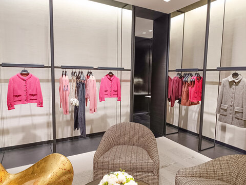 Luxury fashion retail store design at Chanel. London, UK, 8 June 2024