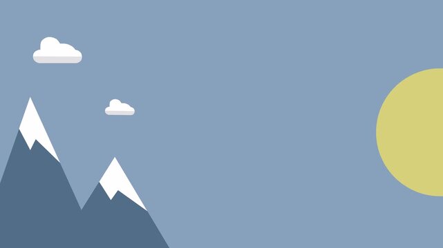 animation vector illustration of a mountain landscape