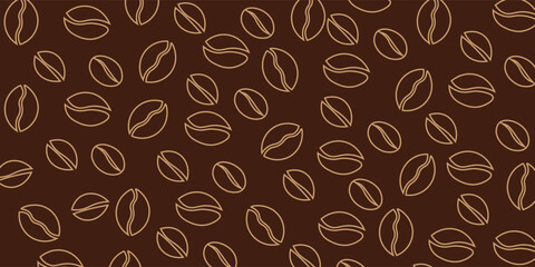 Coffee bean pattern background. Seamless Coffee Bean Pattern for Packaging or Wrapping Paper Design.