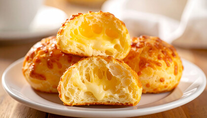 Brazilian cheese buns on Plate    