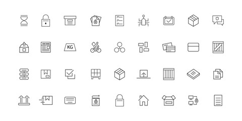 Ultrabook line icons collection. Portable, Lightweight, Sleek, Ultra-thin, High-performance, Elegant, Compact vector and linear illustration. Collection of black and white document icons representing 