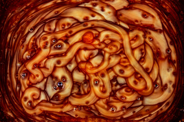 pearlescent hot chocolate abstract background