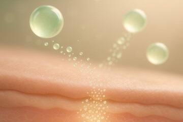 Revitalizing skin action with centella ampoule in a serene spa environment for glowing beauty