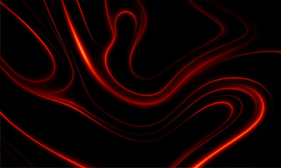 A red flame fractal wave pattern with glowing lines creates a futuristic energy design backdrop