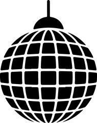 Disco ball silhouette vector illustration