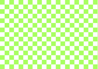 Seamless checkerboard pattern with bright green and white squares