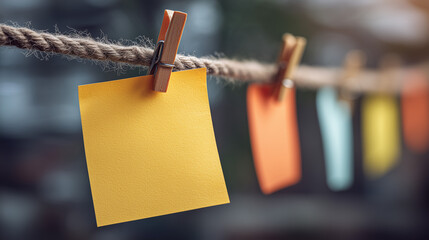 Sticky Note Post It Board Office. Business people meeting at office and use post it notes to share idea. Brainstorming concept. Sticky note on glass wall or blackboard. Set of colorful blank notes.