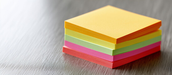Sticky Note Post It Board Office. Business people meeting at office and use post it notes to share idea. Brainstorming concept. Sticky note on glass wall or blackboard. Set of colorful blank notes.
