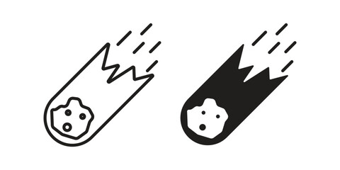 Comet icon for template. Icon vector graphic set