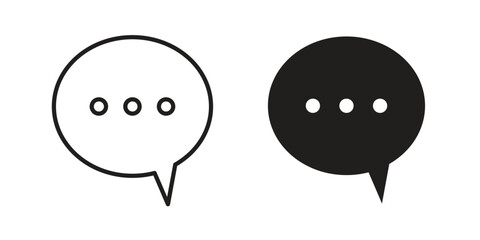 Comment icon for template. Icon vector graphic set