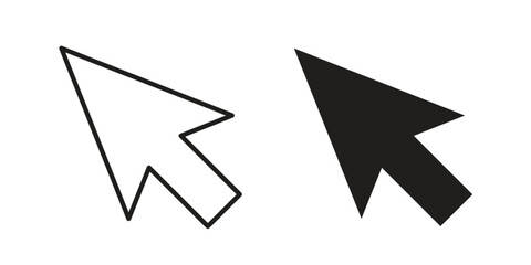 Cursor icon for template. Icon vector graphic set