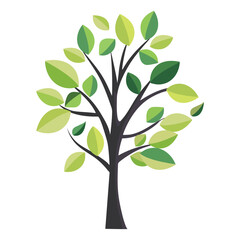 Green tree icon on white background vector illustration graphic design